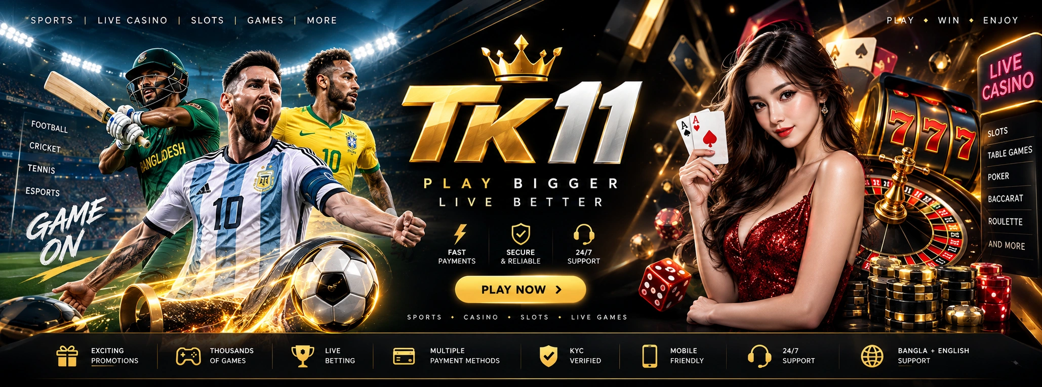 TK11 sports and casino platform with live gaming entertainment